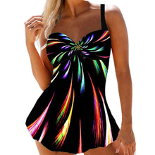 Load image into Gallery viewer, Psychedelic Print Padded Swimdress