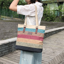 Load image into Gallery viewer, Contrast Stripe Tote Bag