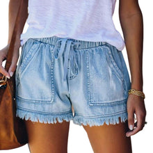 Load image into Gallery viewer, Women's Casual Denim Shorts With Pockets Cotton Jeans Shorts