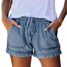 Load image into Gallery viewer, Women's Casual Denim Shorts With Pockets Cotton Jeans Shorts