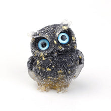 Load image into Gallery viewer, Natural Crystal Gravel Epoxy Owl Ornament