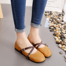 Load image into Gallery viewer, Women's Crisscross Buckle Ballet Flat