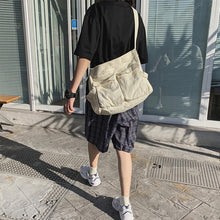 Load image into Gallery viewer, Canvas Solid Color Messenger Bag