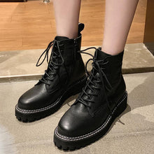 Load image into Gallery viewer, WOMEN'S Genuine Leather straps Martin Boots