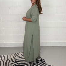 Load image into Gallery viewer, Casual Two Pieces Suit With Long Top & Matching Trouser