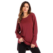 Load image into Gallery viewer, Women's Side Split Loose Casual Pullover Tunic Tops
