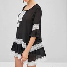 Load image into Gallery viewer, Lace Panel Tunic Dress