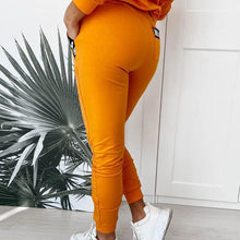 Load image into Gallery viewer, Zipper Design Letter Print Hooded Top & Pockets Pants