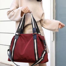 Load image into Gallery viewer, Waterproof Lightweight Stripe Duffel Bag, Weekend Carry On Overnight Bag