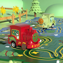 Load image into Gallery viewer, Children's Educational Puzzle Railway Car Playset