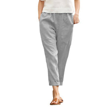 Load image into Gallery viewer, Plain Cotton Linen Casual Pants for Women