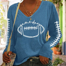 Load image into Gallery viewer, Women's Gameday Football Lover Casual Long-Sleeve T-Shirt