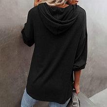 Load image into Gallery viewer, V-Neck Long Sleeve Loose Sports Hoodie