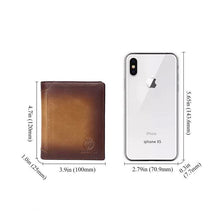 Load image into Gallery viewer, Men's Leather Bifold Wallet with Anti-theft RFID Blocking