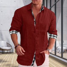 Load image into Gallery viewer, Gentleman Paneled Casual Buttons Pocket Blouse