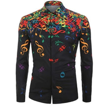 Load image into Gallery viewer, Colorful Music Notes Men's Shirt