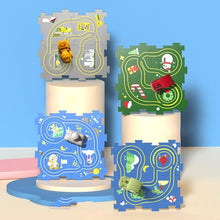 Load image into Gallery viewer, Children's Educational Puzzle Railway Car Playset
