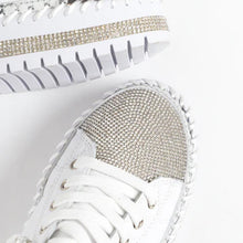 Load image into Gallery viewer, DIAMOND SILVER LEATHER SNEAKERS