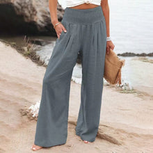Load image into Gallery viewer, Casual Wide Leg Cotton and Linen Loose Trousers