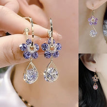 Load image into Gallery viewer, Fashion Flower Crystal Earrings