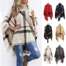 Load image into Gallery viewer, Lattice Cloak Poncho Sweater