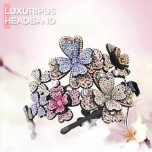 Load image into Gallery viewer, Crystal Flower Headband