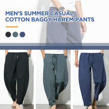 Load image into Gallery viewer, Men's Summer Casual Cotton Baggy Harem Pants