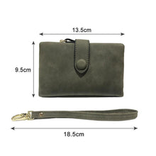 Load image into Gallery viewer, Small Trifold Wallet for Women, Purse with Wrist Strap & Card Slot
