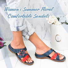Load image into Gallery viewer, Women's Summer Floral Comfortable Sandals
