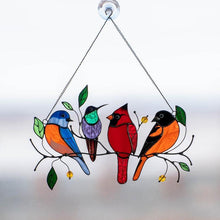 Load image into Gallery viewer, Birds Stained Glass Window Hangings