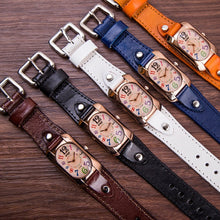 Load image into Gallery viewer, Vintage Leather Quartz Stone Women's Watch