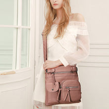 Load image into Gallery viewer, Multi-Pocket Soft PU Crossbody Bag