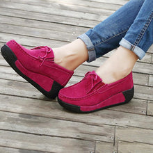 Load image into Gallery viewer, Women Genuine Leather Flats Platform Shoes