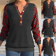 Load image into Gallery viewer, Sweater with Checkerboard Pattern and Buttons