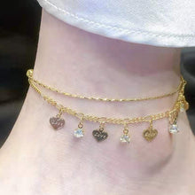 Load image into Gallery viewer, Crystal Encrusted Anklet with Diamond Fringes