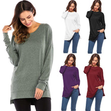 Load image into Gallery viewer, Women's Side Split Loose Casual Pullover Tunic Tops