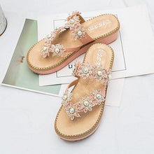 Load image into Gallery viewer, Women's Bohemian Sparkle Bling Flip Flops