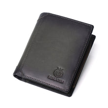Load image into Gallery viewer, Men's Leather Bifold Wallet with Anti-theft RFID Blocking