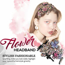 Load image into Gallery viewer, Crystal Flower Headband