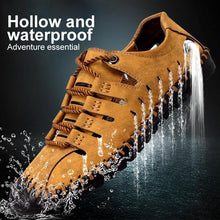 Load image into Gallery viewer, Men's Stitching Microfiber Leather Hollow Out Casual Sandals