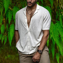 Load image into Gallery viewer, Men's Retro Casual Solid Color Shirt