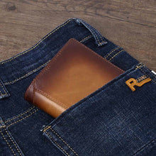 Load image into Gallery viewer, Men's Leather Bifold Wallet with Anti-theft RFID Blocking