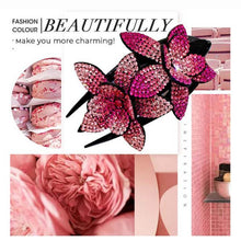 Load image into Gallery viewer, Rhinestone Double Flower Hair Clip