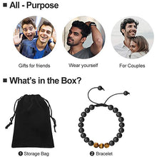 Load image into Gallery viewer, Tiger Eye Lava Rock Stone Bracelet