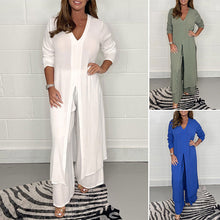 Load image into Gallery viewer, Casual Two Pieces Suit With Long Top & Matching Trouser