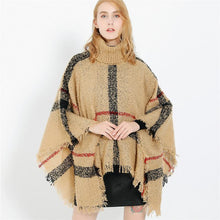Load image into Gallery viewer, Lattice Cloak Poncho Sweater