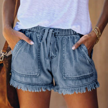 Load image into Gallery viewer, Women's Casual Denim Shorts With Pockets Cotton Jeans Shorts