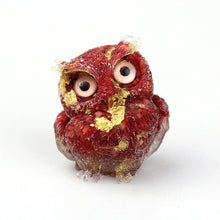 Load image into Gallery viewer, Natural Crystal Gravel Epoxy Owl Ornament