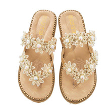 Load image into Gallery viewer, Women's Bohemian Sparkle Bling Flip Flops