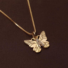 Load image into Gallery viewer, Butterfly Initial "A" Necklace